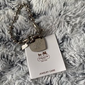 Coach ball chain charm bracelet